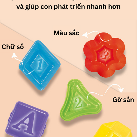 Hộp Thả Bóng Cầu Vồng Montessori Seseele - Đồ Chơi Giáo Dục Phát Triển Kỹ Năng Nhận Thức Cho Bé, Bóng Sillicon An Toàn