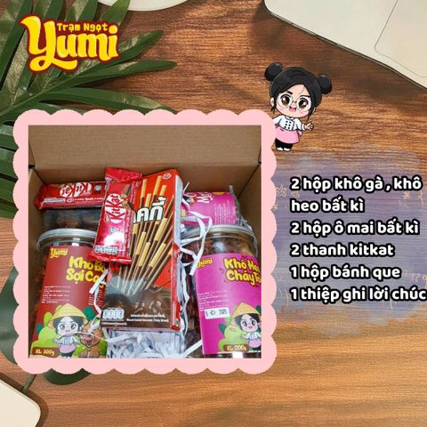 Hộp Mù Bí Mật Yumi - Set Quà Tặng Người Yêu 6-9 Món Ăn Vặt Bất Ngờ, Kỉ Niệm Cho Các Cặp Đôi