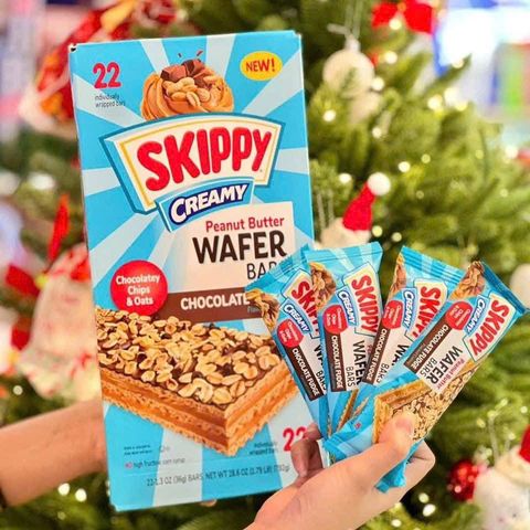 Bánh Xốp Nhân Bơ Đậu Phộng Skippy Phủ Socola - Snack Gọn Nhẹ Thơm Ngon Dễ Dàng Mang Theo Mỹ
