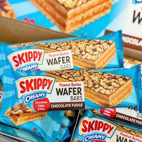 Bánh Xốp Nhân Bơ Đậu Phộng Skippy Phủ Socola - Snack Gọn Nhẹ Thơm Ngon Dễ Dàng Mang Theo Mỹ