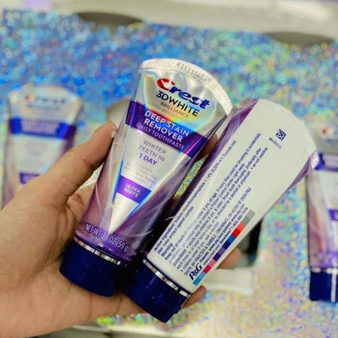 Kem đánh răng Crest 3D Brilliance - Tẩy trắng sâu vết ố hiệu quả, hương bạc hà tươi mát, an toàn cho men răng, sản phẩm từ Mỹ