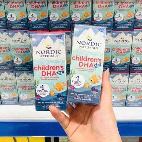 DHA Nordic Naturals Extra X3 - Dầu Cá Omega-3 Cho Bé 1-6 Tuổi, Phát Triển Não Bộ, Hương Vị Quả Mọng Dễ Uống