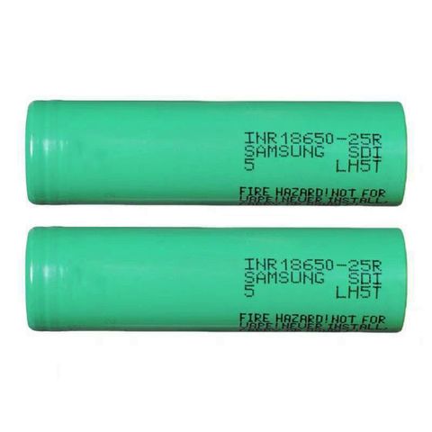 Pin Lithium 18650 Samsung 25R - Dung lượng 2500mAh, Dòng xả 20A, Mới 100% - Pin sạc cho thiết bị điện tử, laptop, vape