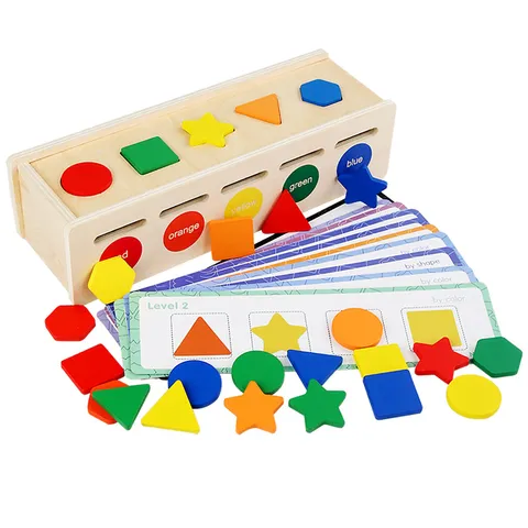 Hộp Thả Hình Khối Gỗ Montessori Cho Bé - Phát Triển Tư Duy, Nhận Diện Màu Sắc và Hình Khối - Đồ Chơi Giáo Dục Sớm