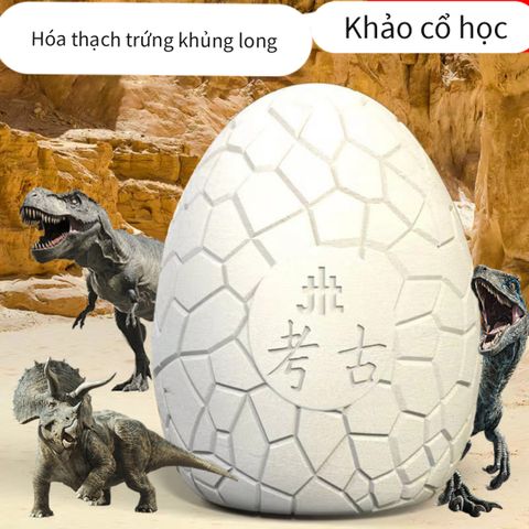 Đồ Chơi Khảo Cổ Hóa Thạch Trứng Khủng Long - Bộ Dụng Cụ Khám Phá Khoa Học Cho Trẻ Em Từ 4 Tuổi