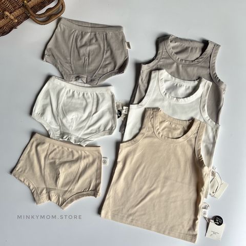 Bộ Đồ Lót Trẻ Em Peekaboo Phong Cách Hàn Quốc - Cotton Thoáng Khí Cho Bé Trai, Bé Gái Mùa Hè Siêu Xinh, An Toàn, Dễ Chịu