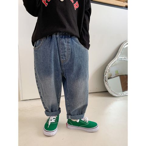 AMBB-Quần Jeans Baggy Chất Mềm Mại Hàng Quang Châu Cao Cấp Ambb Kids Cho Bé Trai bé Gái