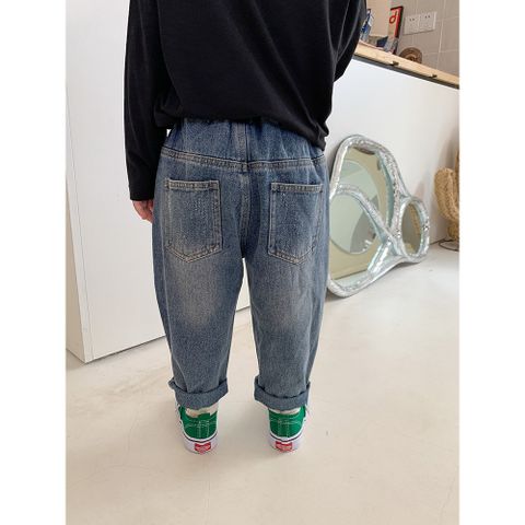 AMBB-Quần Jeans Baggy Chất Mềm Mại Hàng Quang Châu Cao Cấp Ambb Kids Cho Bé Trai bé Gái