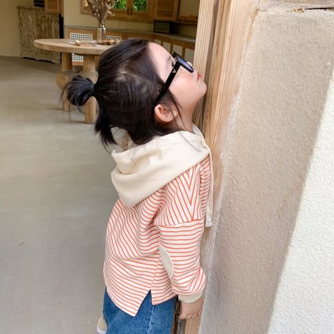 Áo Hoodie Kẻ Ngang Có Mũ Cho Bé Phong Cách Hàn Quốc - Thời Trang Thu Đông 2023, Cotton Thoáng Mát, Dành Cho Bé Hiếu Động