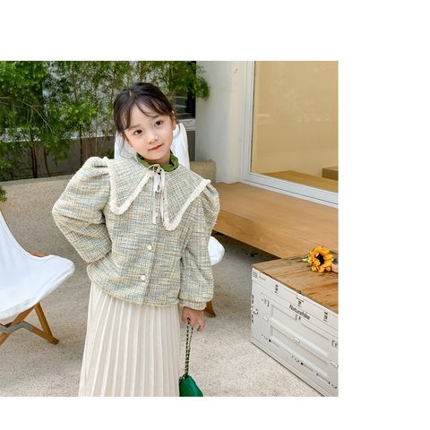 Áo Khoác Dệt Kim Tay Bồng Dáng Ngắn Phong Cách Hàn Quốc Cho Bé Gái - Thời Trang Trẻ Em Yêu Thích, Hàng Sale Chất Lượng Cao
