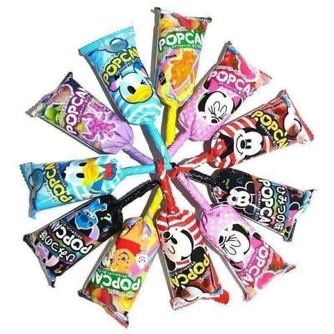 Kẹo Mút Popcan Disney Nhật Hình Mickey Siêu Đáng Yêu - Hương Vị Soda Nho, Cola, Chanh - Ngọt Ngào Không Sâu Răng