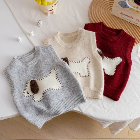 Áo Len Gile Dệt Kim Cún Con Dễ Thương Cho Bé Gái, Bé Trai Phong Cách Thu Đông Hàn Quốc 2025 - Size 90-130