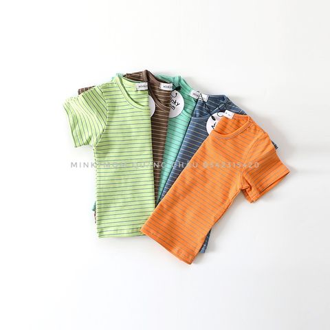Bộ Cộc Tay Cotton Kẻ Minky Mom Mềm Mát Cho Bé - Thời Trang Đáng Yêu Chất Liệu Cao Cấp, Size 73-100