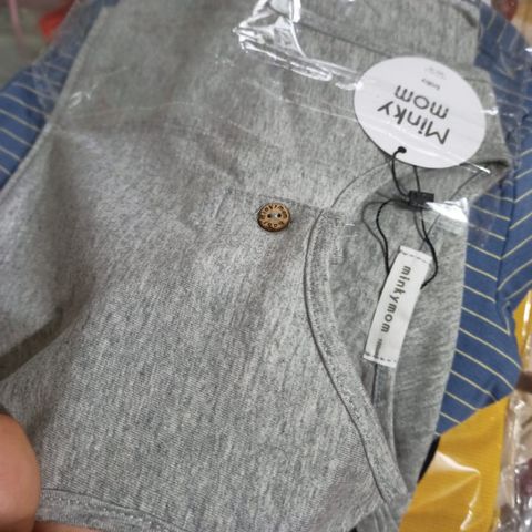 Bộ Cộc Tay Cotton Kẻ Minky Mom Mềm Mát Cho Bé - Thời Trang Đáng Yêu Chất Liệu Cao Cấp, Size 73-100