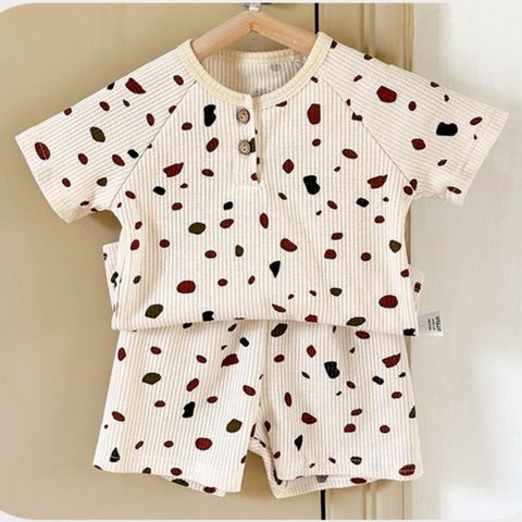 2023 Bộ Cộc Hoạ Tiết Cotton Tổ Ong Peekaboo Cho Bé Phong Cách Hàn Quốc Cực Xinh