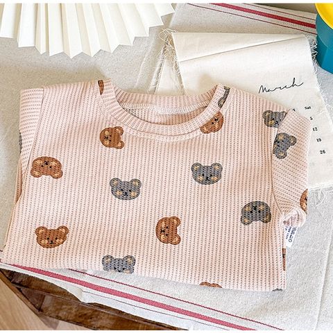 2023 Bộ Cộc Hoạ Tiết Cotton Tổ Ong Peekaboo Cho Bé Phong Cách Hàn Quốc Cực Xinh