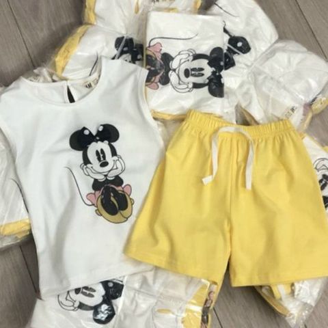 [VNXK] Set Bộ Cotton Cho Bé - Set bộ Minnie sát nách Hm Cho Bé Gái