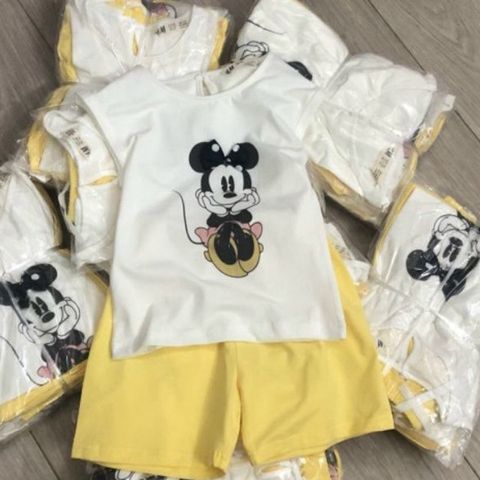 [VNXK] Set Bộ Cotton Cho Bé - Set bộ Minnie sát nách Hm Cho Bé Gái