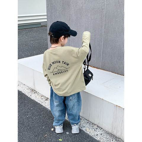 Áo Dài Tay Thu Đông Cho Bé Trai - Hoạ Tiết Mountain Thời Trang Hàn Quốc, Cotton Thoáng Mát, Size 90-140
