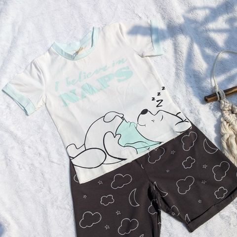 Set Bộ Cotton Gấu Pooh và Mickey cho Bé - Đồ Ngủ Thoải Mái, Phù Hợp Từ 1-6 Tuổi, Vải Mềm Mịn, Hàng Xuất Khẩu Chính Hãng