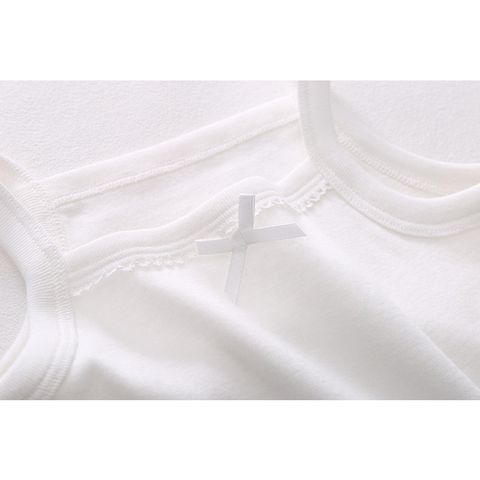 Áo Ba Lỗ và Áo 2 Dây 100% Cotton Cho Bé Trai, Bé Gái - Màu Trắng Tinh Khiết, Thoáng Khí, Mềm Mại, Hàng Xuất Nhật 2024