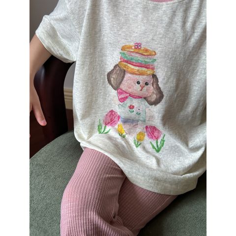 Áo Thun Hoạt Hình Bobo Dễ Thương Cho Bé Gái - Chất Liệu Cotton Mềm Mịn, Phong Cách Hàn Quốc, Hàng AmbbKids 2-8 Tuổi
