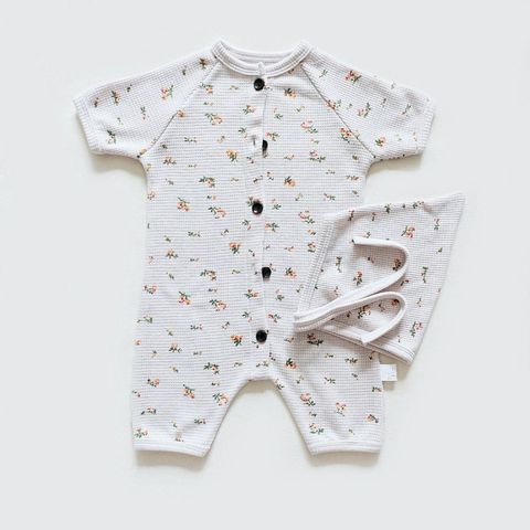 Bộ Body Thời Trang Trẻ Em Peekaboo - Nón Pumpkin Bí Ngô Cotton Tổ Ong Dễ Thương cho Bé 0-3 Tuổi