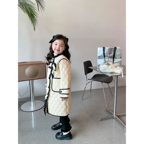 [Xả hàng] Áo Khoác Trần Bông Ambbkids Dáng Dài Phong Cách Nước Ngoài Cho Bé Gái