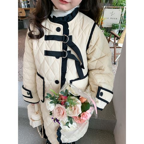 [Xả hàng] Áo Khoác Trần Bông Ambbkids Dáng Dài Phong Cách Nước Ngoài Cho Bé Gái