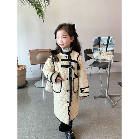 [Xả hàng] Áo Khoác Trần Bông Ambbkids Dáng Dài Phong Cách Nước Ngoài Cho Bé Gái