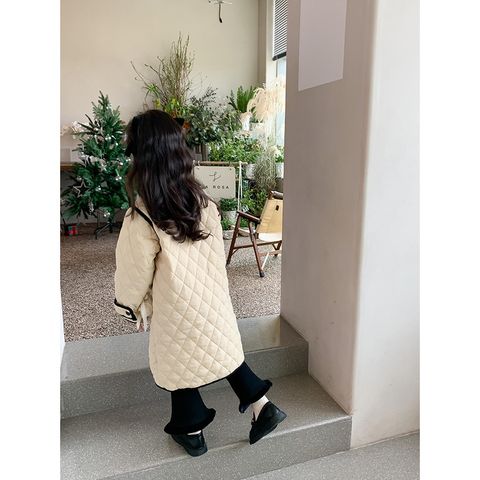 [Xả hàng] Áo Khoác Trần Bông Ambbkids Dáng Dài Phong Cách Nước Ngoài Cho Bé Gái