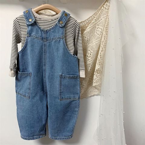 Quần Yếm Jeans, Yếm Bò Dài Cho Bé Trai, Bé Gái Hàng Quảng Châu Cao Cấp Phong Cách Hàn Quốc Năng Động