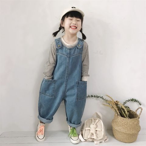 Quần Yếm Jeans, Yếm Bò Dài Cho Bé Trai, Bé Gái Hàng Quảng Châu Cao Cấp Phong Cách Hàn Quốc Năng Động