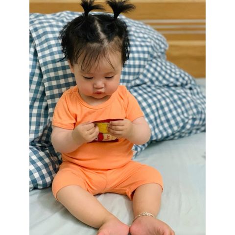 Bộ Cộc Tay Quần Lửng Cạp Cao Vải Quảng Châu Cao Cấp Oh Baby