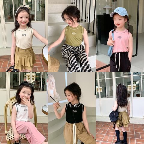Áo Ba Lỗ Thun Cotton Kẻ Ngang Hàn Quốc Cho Bé Gái - Phong Cách Thời Thượng 2-8 Tuổi Hàng Ambbkids