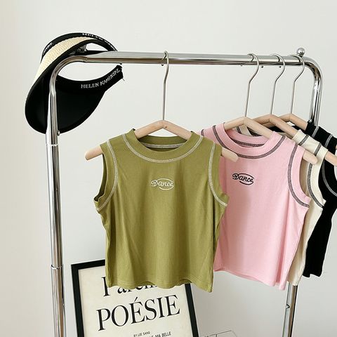Áo Ba Lỗ Thun Cotton Kẻ Ngang Hàn Quốc Cho Bé Gái - Phong Cách Thời Thượng 2-8 Tuổi Hàng Ambbkids