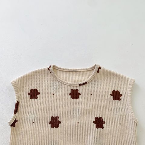 [2023] Đồ Bộ Sát Nách Cotton Tổ Ong Thoáng Mát Cho Bé Trai, Bé Gái