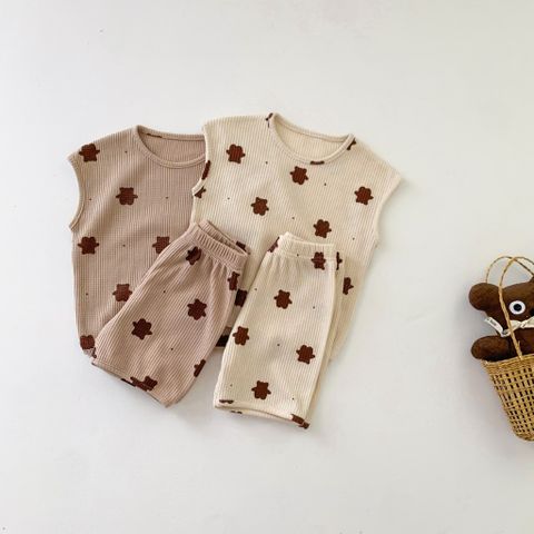 [2023] Đồ Bộ Sát Nách Cotton Tổ Ong Thoáng Mát Cho Bé Trai, Bé Gái