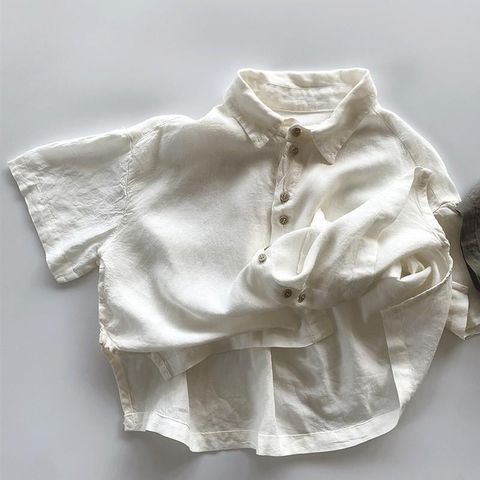 Áo Sơ Mi Cotton Mỏng Mát Mùa Hè 2023 Cho Bé Trai & Bé Gái - Phong Cách Hàn Quốc Cá Tính Thời Trang Trẻ Em