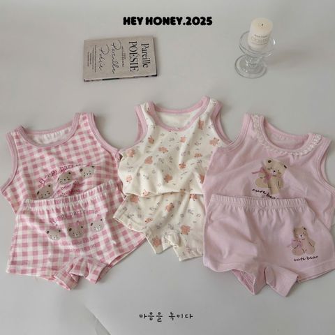 Bộ Đồ Lót Dễ Thương Cho Bé Gái - Cotton Mềm Mại, An Toàn - Thiết Kế Xinh Xắn Dành Cho Mùa Hè - Quần và Áo Ba Lỗ Tiện Lợi