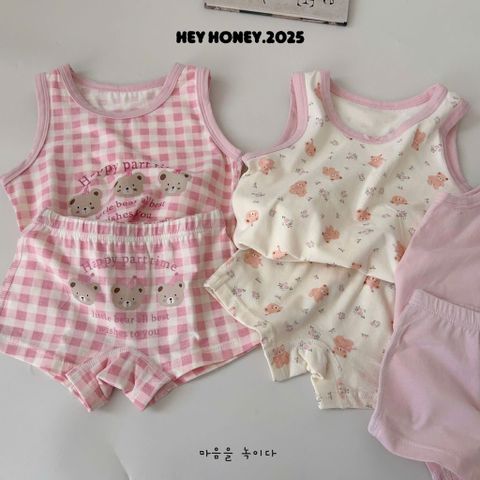Bộ Đồ Lót Dễ Thương Cho Bé Gái - Cotton Mềm Mại, An Toàn - Thiết Kế Xinh Xắn Dành Cho Mùa Hè - Quần và Áo Ba Lỗ Tiện Lợi