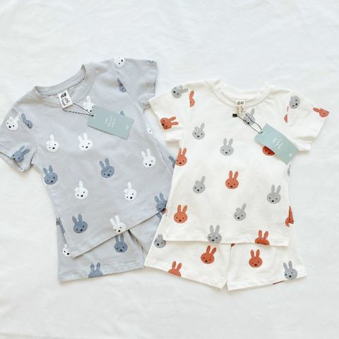 [VNXK] Bộ Đồ HM Cộc Tay Cotton Hè Hàng Xuất Dư Xịn Hình Gấu Thỏ, Khủng Long Đáng Yêu Cho Bé Trai Bé Gái