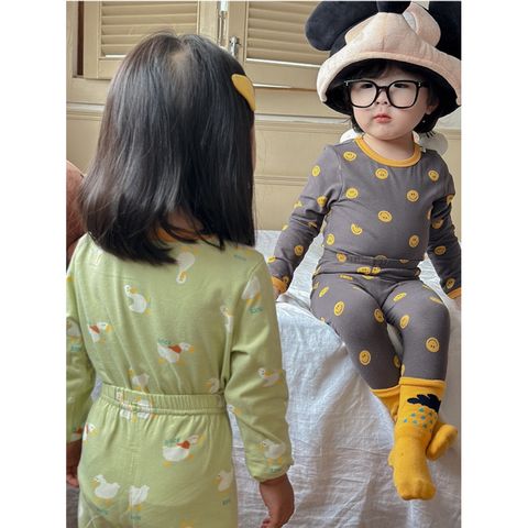 Bộ Quần Áo Thu Đông Cho Bé Hoạ Tiết Động Vật Xinh Xắn - Chất Cotton Mềm Mại, Size 1-6 Tuổi