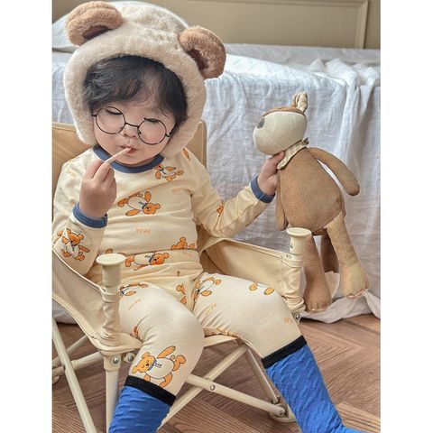 Bộ Quần Áo Thu Đông Cho Bé Hoạ Tiết Động Vật Xinh Xắn - Chất Cotton Mềm Mại, Size 1-6 Tuổi