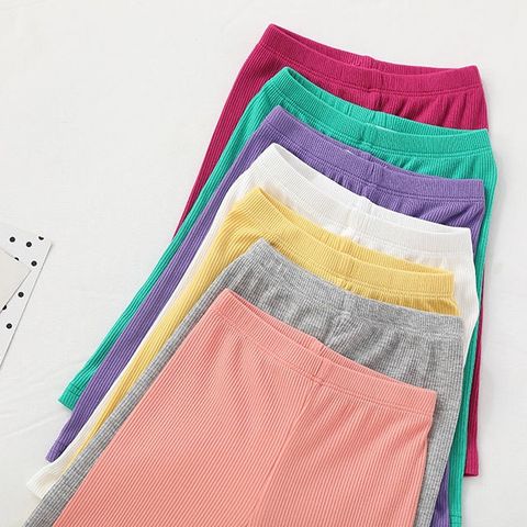 Quần Legging Thun Tăm Dáng Lỡ Cho Bé Gái - Đồ Thể Thao Mùa Hè 2023 Co Dãn Mềm Mại Thoáng Mát, Chất Liệu Cotton An Toàn