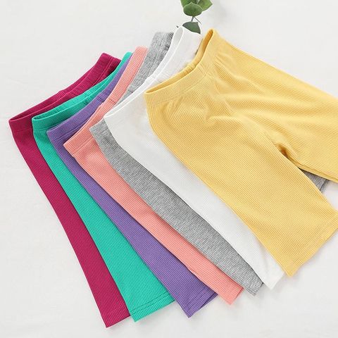 Quần Legging Thun Tăm Dáng Lỡ Cho Bé Gái - Đồ Thể Thao Mùa Hè 2023 Co Dãn Mềm Mại Thoáng Mát, Chất Liệu Cotton An Toàn
