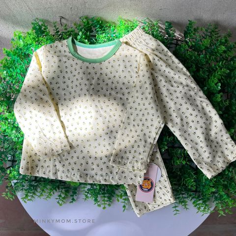 Bộ Quần Áo Dài Tay Hoạt Hình Cotton Mùa Thu Cho Bé Trai Gái - Thoáng Khí, Dễ Chịu, Phong Cách Hàn Quốc 200g