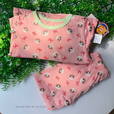 Bộ Quần Áo Dài Tay Hoạt Hình Cotton Mùa Thu Cho Bé Trai Gái - Thoáng Khí, Dễ Chịu, Phong Cách Hàn Quốc 200g