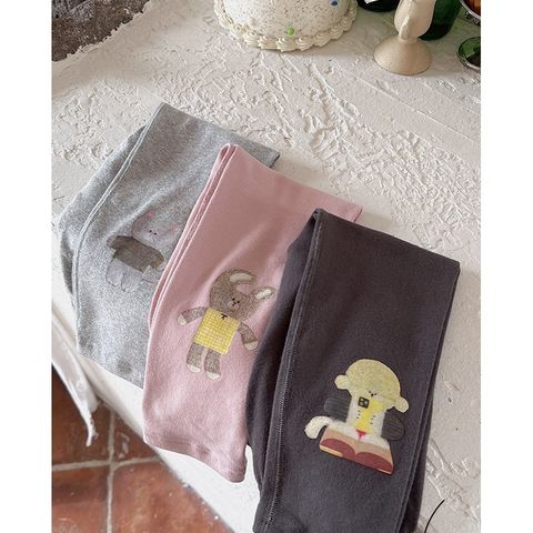 Quần Legging Giữ Nhiệt In Hình Mèo, Cún, Thỏ Cho Bé Gái - Co Dãn Mềm Mại, Dễ Thương, Thời Trang Mùa Thu Đông 2024