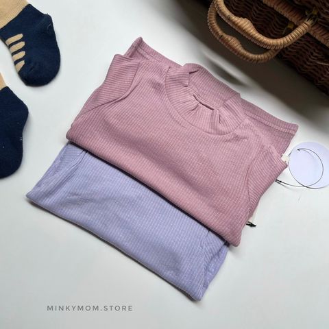 Áo Thun Tăm Cổ 3 Phân Minky Mom Cho Bé Trai Bé Gái - Chất Liệu Cotton Mềm Mại, Thoáng Mát, Nhập Khẩu Quảng Châu